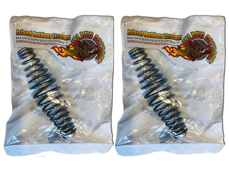 LavaLock BBQ Heavy Duty Spring Handle 6" Tapered Zinc Plated Barbecue Smoker, Grill, Stove, Pit Parts & Accessories - 2 Pack - Image 4